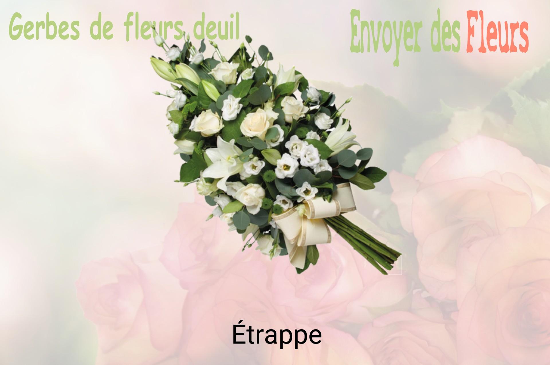 Gerbe de fleurs de deuil livrée à Étrappe
